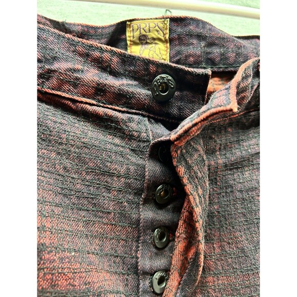 PRPS Distressed Ripped Button-up Jeans Red Black Size 40 (9-03m) - Picture 4 of 11
